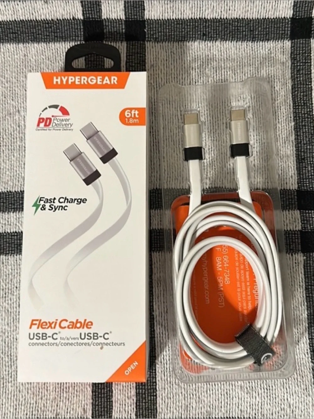 HyperGear Flexi Cable USB-C to/a/ver: USB-C Connectors NEW!
